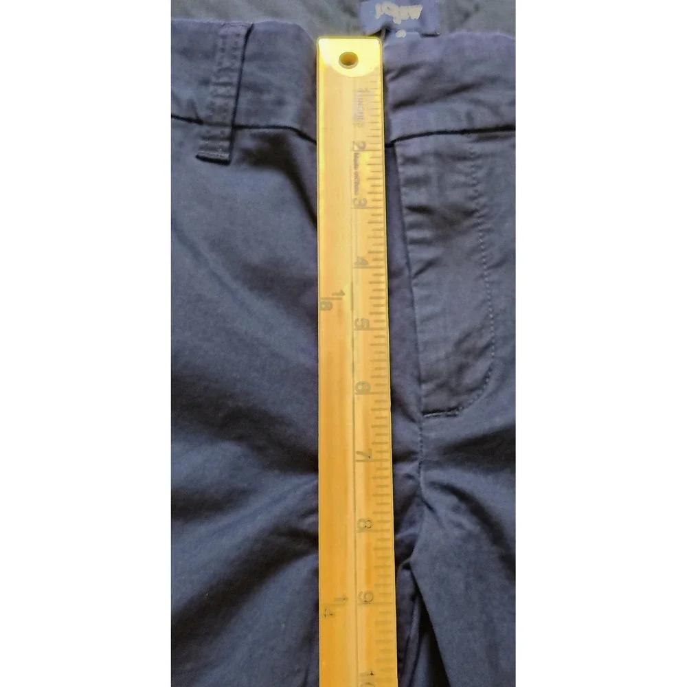J.Crew‎ Womens Chino Shorts Navy Blue Size 4 Mid Rise Stretch Casual Summer 18